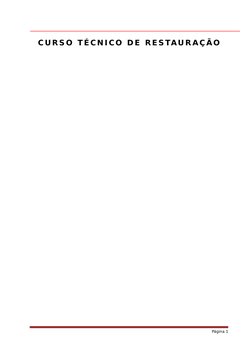 C U R S O  T É C N I C O  D E  R E S TAU R A Ç Ã O
Página 1

