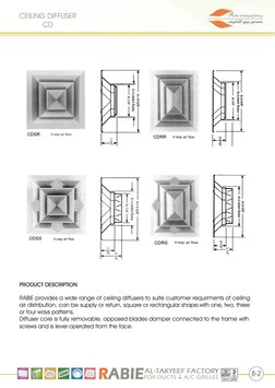 Rabie Al-Takyeef Ceiling Diffusers Guide | PDF | Duct (Flow) | Dynamics ...