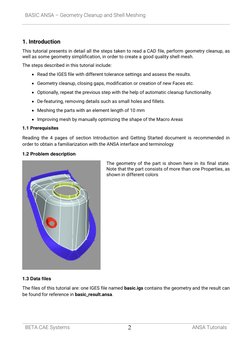 ANSA Tutorial: Geometry Cleanup & Meshing | PDF | Computer Aided Design ...
