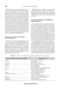 Queremos mencionar los cambios de coc-
ción o troceado que se precisan en algunas
dietas. Estos cambios, si bien no son estri