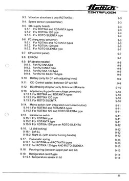 ZENTRIFUGEN
9.3. Vibration absorbers ( only ROTANTA)
9.4. Speed sensor (speedometer)
9.5. SB (supply board)
9.5.1. For ROTINA