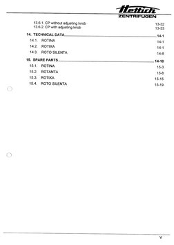 13.6.1. CP without adjusting knob
13.6.2. CP with adjusting knob
13-32
13-33
14. TECHNICAL DATA..............................