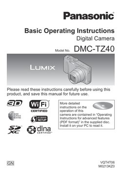 Panasonic DMC tz40 User Manual | PDF | Smartphone | Mobile App