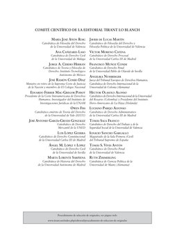 COMITÉ CIENTÍFICO DE LA EDITORIAL TIRANT LO BLANCH
María José Añón Roig 
Catedrática de Filosofía del Derecho 
de la Universi