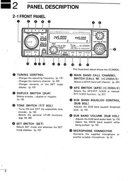 Icom Ic-2400 Ic-2500 Instruction Manual | PDF