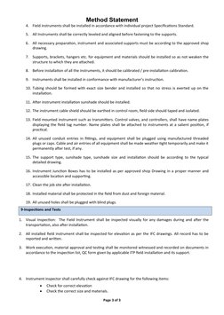 Instrumentation Installation Method Statement | PDF | Personal ...