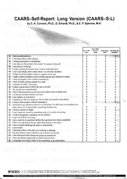 Csars Form.pdf CAARS - Long Version | PDF