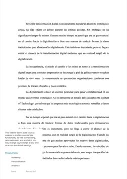  
Si bien la transformación digital es un argumento popular en el ámbito tecnológico
Si bien la transformación digital es un
