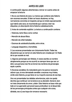  
ANTES DE LEER
ANTES DE LEER
A continuación algunas advertencias a tomar en cuenta antes de
A continuación algunas advertenc