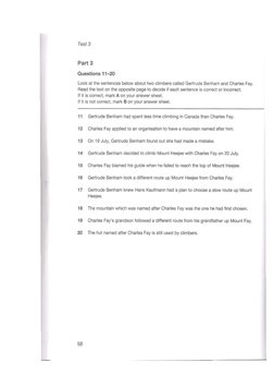 PET 7 Test 3 Reading, Writing and Listening | PDF