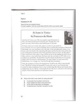 PET 7 Test 3 Reading, Writing and Listening | PDF