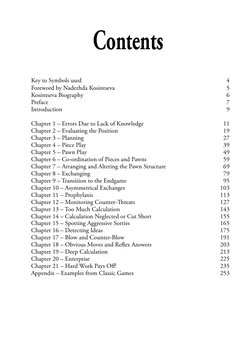 Contents
Key to Symbols used	
4 
Foreword by Nadezhda Kosintseva	
	
5
Kosintseva Biography	
6
Preface	
7
Introduction	
9
Chap