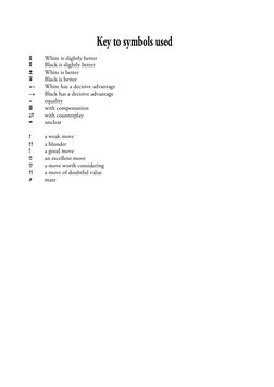Key to symbols used
²	
White is slightly better
³	
Black is slightly better
±	
White is better
µ	
Black is better
+–	
White h