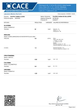 Paciente:
Fecha de Ingreso:
Protocolo Nº:
Médico Solicitante:
CASTRO YANINA LILIANA
29/8/2022
C0630277
VALERIA CAGNA DE BALLE