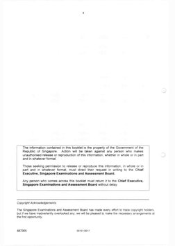 4 
The information contained in this booklet is the property of the Government of the 
Republic of Singapore. Action will be