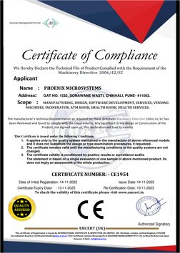 Certificate of Compliance 
We Hereby Declare the Technical File of Product Complied with the Requirement of the