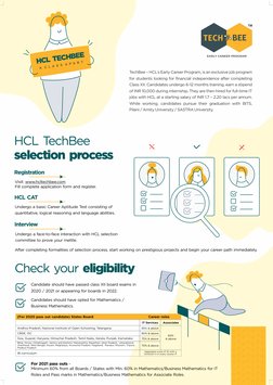 HCL TechBee Early Career Program Overview | PDF