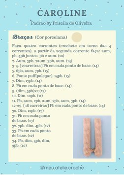 Faça quatro correntes (crochete em torno das 4
correntes), a partir da segunda corrente faça: aum,
pb, 4pb juntos, pb e aum.
