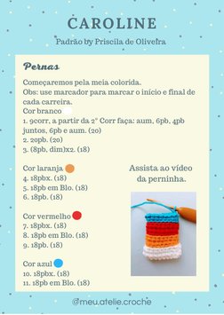 Começaremos pela meia colorida.
Obs: use marcador para marcar o início e final de
cada carreira.
Cor branco 
1. 9corr, a part