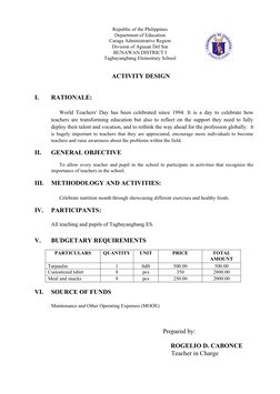 Republic of the Philippines
Department of Education
Caraga Administrative Region
Division of Agusan Del Sur
BUNAWAN DISTRICT
