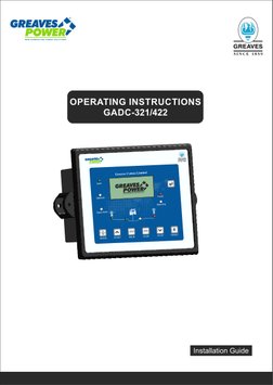 OPERATING INSTRUCTIONS
GADC-321/422
MCB
GCB
