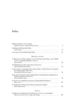 Índice
Palabras liminares a este volumen

Željko Jovanović y María Sánchez-Pérez . .  .  .  .  .  .  .  .  .  .  .  .  .  .