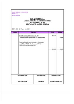 CIA. DE SEGURO Y REASEGURO
CIA. DE SEGURO Y REASEGURO
LATINA S.A.
LATINA S.A.
LA PAZ-BOLIVIA
LA PAZ-BOLIVIA
CIA. LATINA S.A.