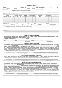 ASME U-1 Form for Pressure Vessels | PDF | Gas Technologies ...