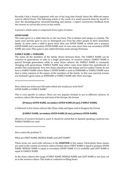 Understanding Given Names and Surnames | PDF | Surname | Family