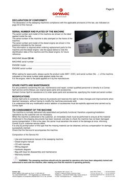 Comac spa 
Via Maestri del Lavoro, 13 
Sales Office Telefax 
+ 39 045 8750303 
Share capital (fully paid-up) Euro 1