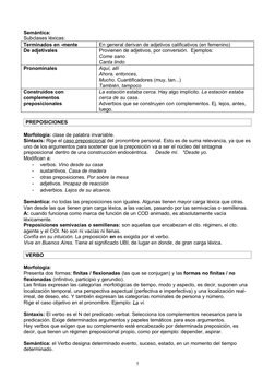 Semántica:
Subclases léxicas:
Terminados en -mente
En general derivan de adjetivos calificativos (en femenino)
De adjetivales
