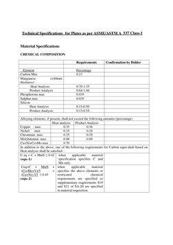 SA 537 Class 1 Plate Specifications | PDF | Structural Steel | Heat ...