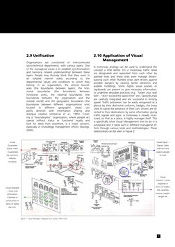4
2.10 Application of Visual 
        Management
A motorway analogy can be used to understand the 
concept a little better.