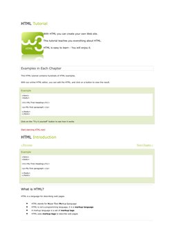 Html 123 HTML Tutorial W3schools | PDF | Html Element | Html