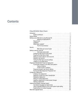 Contents
CitectSCADA Web Client
Introduction . . . . . . . . . . . . . . . . . . . . . . . . . . . . . . . . . . . . . . . .