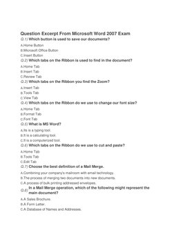 Question Excerpt From Microsoft Word 2007 Exam 
Q.1) Which button is used to save our documents?
A.Home Button
B.Microsoft Of