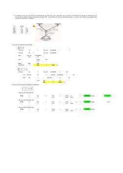 θ1 =
59,389
º
?
θ2 =
45
º
ØAD =
0,3
Pulg
ØAC =
0,25
Pulg
ØAB=
0,35
Pulg
Peso =
150
lb
1.- HALLAR LAS FUERZAS QUE ACTUAN
 -FAD