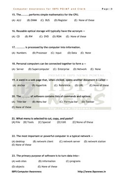 IBPS Computer Awareness Study Guide | PDF | Computer Data Storage ...