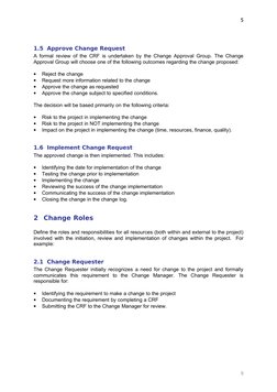Execution Template - Change Management Process | PDF | Feasibility ...
