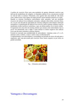 A prática de exercício físico gera uma produção de agentes altamente reactivos que 
derivam do metabolismo do oxigénio, os ch