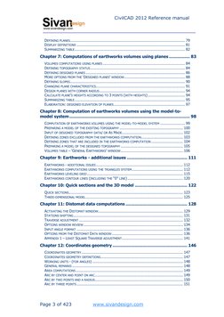 Page 3 of 423 
www.sivandesign.com  (http://www.sivandesign.com/)
 
 
CivilCAD 2012 Reference manual 
DEFINING PLANES ...