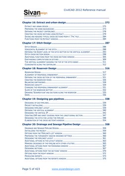 Page 5 of 423 
www.sivandesign.com  (http://www.sivandesign.com/)
 
 
CivilCAD 2012 Reference manual 
Chapter 16: Extract