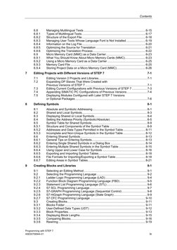 Contents 
Programming with STEP 7 
A5E00706944-01 
ix 
6.8 
Managing Multilingual Texts ...................................