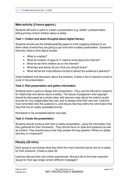 Becta | ICT digital literacy lesson plan – e-safety 
 
 
 
February 2010 
http://www.becta.org.uk 
page 2 of 4 
© Becta 2010