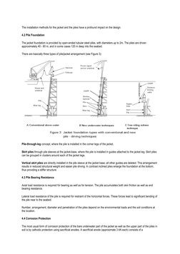 The installation methods for the jacket and the piles have a profound impact on the design. 
4.2 Pile Foundation 
The jacket