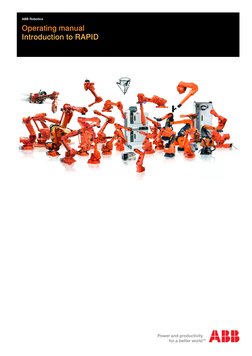 ABB Robotics
Operating manual
Introduction to RAPID
