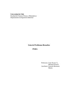 Universidad de Chile 
Facultad de Ciencias Físicas y Matemáticas 
Departamento de Ingeniería Industrial