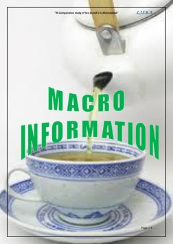 “A Comparative study of tea brand’s in Ahmedabad”                         L.J.I.B.A 
Page | 4