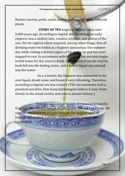“A Comparative study of tea brand’s in Ahmedabad”                         L.J.I.B.A 
Page | 6