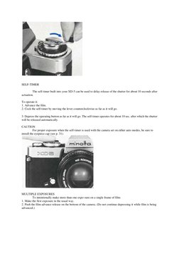 Minolta XE-5 Mode d'emploi (Réf# K-173) - FR